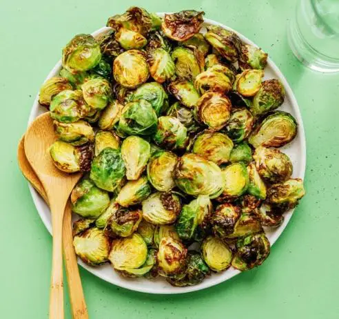 15 Minute Crispy Air Fryer Brussels Sprouts by Sarah