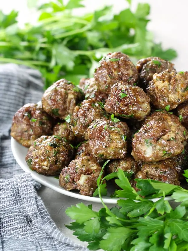 Air Fryer Italian Meatballs by Holly