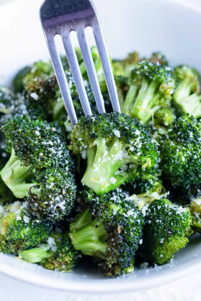Air Fryer Broccoli with Parmesan by London