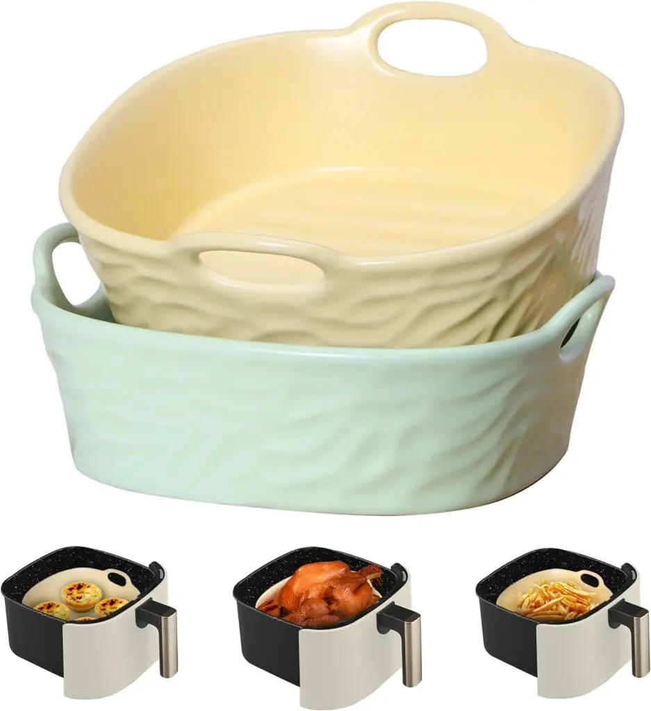Ceramic cookware air fryer safe container
