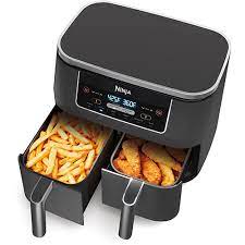 An air fryer with the baskets not closed