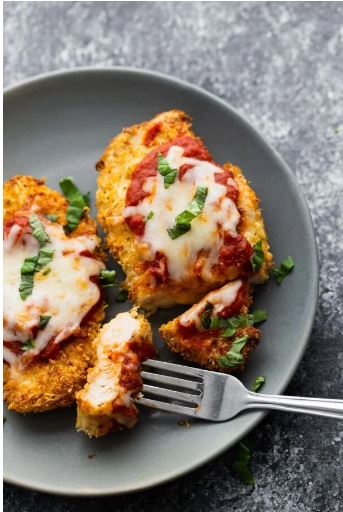 Crispy Air Fryer Chicken Parmesan by Annie