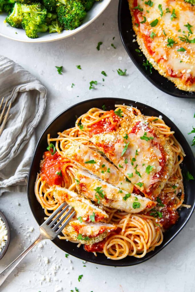 Easy Air Fryer Chicken Parmesan by Valerie